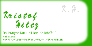 kristof hilcz business card